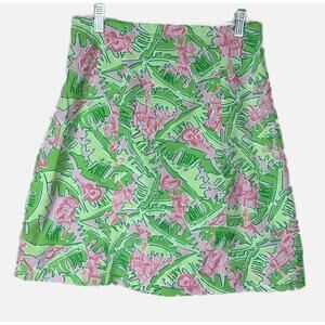 Lilly Pulitzer Vintage White Label Musical Monkeys Jungle Print skirt